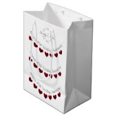 Moyen 40e Ruby Mariage Anniversaire sac cadeau de coeur (Devant Angle)