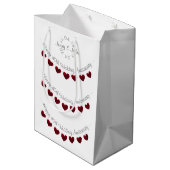 Moyen 40e Ruby Mariage Anniversaire sac cadeau de coeur (Dos Angle)