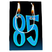 Moyen 85e Anniversaire Bougies Moyenne Sac Cadeau (Devant)