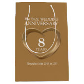 Moyen 8e anniversaire mariage de bronze sac cadeau cadea (Devant)