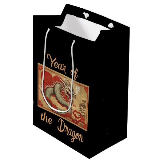 Moyen Année du sac cadeau Dragon (Devant Angle)