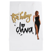 Moyen Anniversaire Diva Cadeau Sac (Dos)