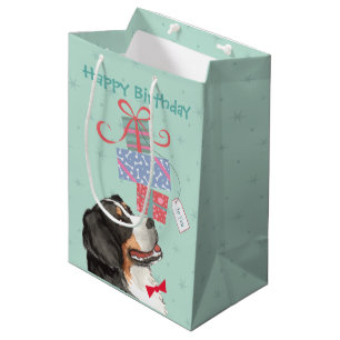 Moyen Anniversaire présente Berner Medium Cadeau sac cad