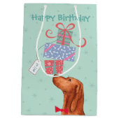 Moyen Anniversaire présente Vizsla Medium Cadeau Sac cad (Dos)