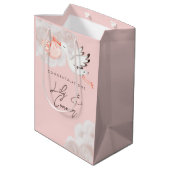 Moyen Bébé Fille Douche Sac cadeau (Dos Angle)