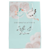 Moyen Bébé garçon douche sac cadeau (Dos)