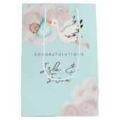 Moyen Bébé garçon douche sac cadeau (Dos)