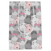 Moyen Bébé mignon Hippopotame Sac cadeau (Dos)