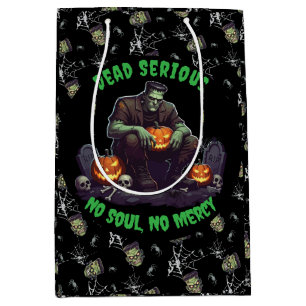 Moyen 🖤 Black Frankenstein Halloween Sac cadeau 💀 🎃