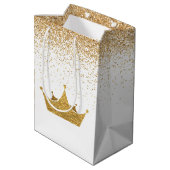 Moyen Blanc et sac de cadeau de couronne d'or (Dos Angle)