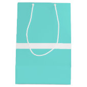 Moyen Bleu Turquoise avec Bow Chic Glamor Sac cadeau (Dos)