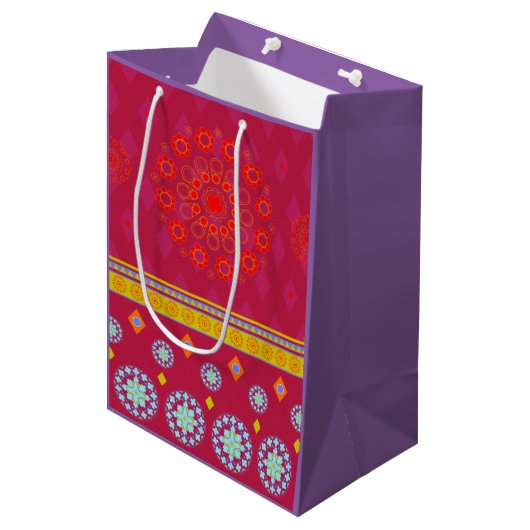 Moyen BOHO1 Mandala - Sac cadeau (Devant Angle)