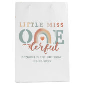 Moyen Boho Rainbow 1er Anniversaire Sac cadeau - Aquarel (Devant)