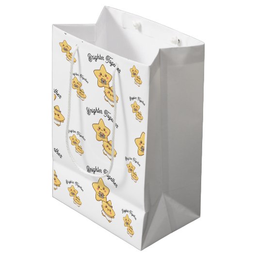 Moyen Brighter Together – Sac cadeau (Devant Angle)