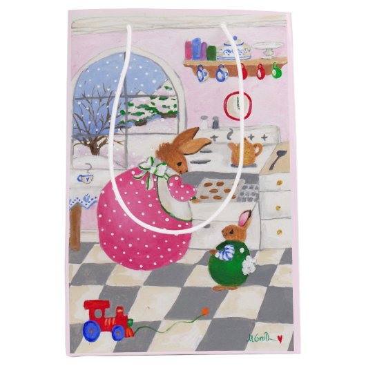 Moyen Bunnies biscuits à soupe cadeau sac (Devant)