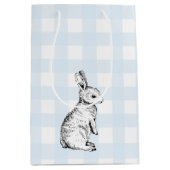 Moyen Bunny Rabbit En vichy sac cadeau (Devant)