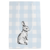 Moyen Bunny Rabbit En vichy sac cadeau (Dos)