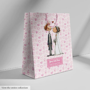 Moyen Carton Mariage Couple Cadeau Sac cadeau Fun person
