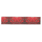 Moyen Chemin de table de fête Fleur Rouge (Horizontal)