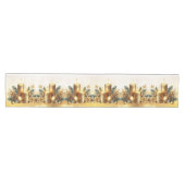 Moyen Chemin de table de Noël avec bougies dorées (Horizontal)