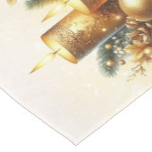 Moyen Chemin de table de Noël avec bougies dorées (Coin)
