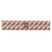 Moyen Chemin de table de Noël élégant accent rouge vert (Horizontal)