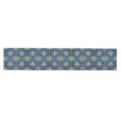 Moyen Chemin de table décoratif bleu pour les fêtes (Horizontal)