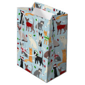 Moyen Christmas Cats Medium Cadeau sac (Dos Angle)
