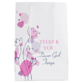 Moyen Confetti mariage fille fleur en faveur sac cadeau (Dos)