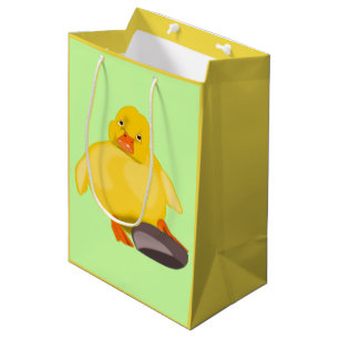 Moyen Couleurs personnalisées Sac cadeau Jaune Canard