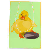 Moyen Couleurs personnalisées Sac cadeau Jaune Canard (Dos)