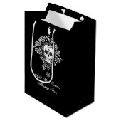 Moyen Damassé morte - sac fait sur commande de cadeau de (Devant Angle)