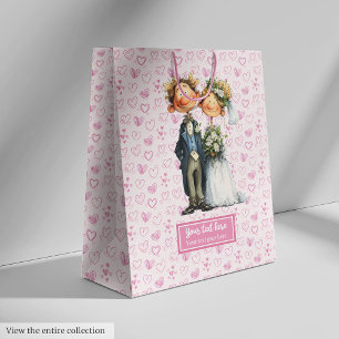 Moyen Drôle caricature marié sac cadeau