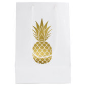 Moyen Élégant sac cadeau d'ananas Gold (Dos)