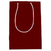 Moyen Élégant sac cadeau rouge Bourgogne solide (Devant)