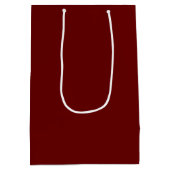 Moyen Élégant sac cadeau rouge Bourgogne solide (Dos)