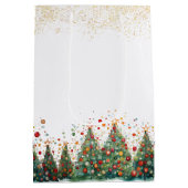 Moyen Élégant Sparkle Christmas Tree Cadeau Sac (Dos)