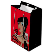 Moyen Fabuleux sac cadeau "African American Diva" (Devant Angle)