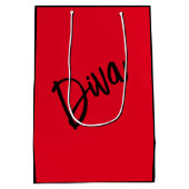 Moyen Fabuleux sac cadeau "Vin Diva" (Dos)