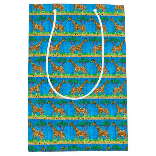 Moyen Girafe - Sac cadeau (Devant)
