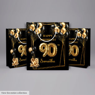 Moyen Glam Gold High Heels 90th Birthday Cadeau sac
