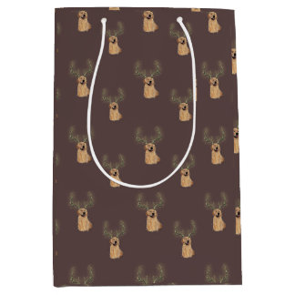 Moyen Golden Retriever Christmas Antler Cadeau sac