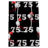 Moyen Happy 75th Birthday Balloons Medium Cadeau Sac (Dos)