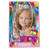 Moyen Happy Birthday Cadeau Sac Ajouter Nom de la fille (Devant)
