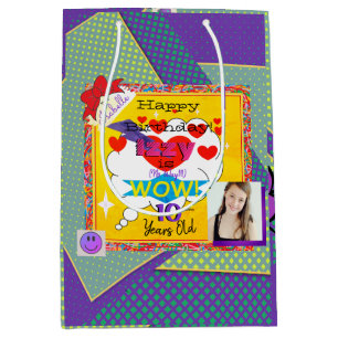Moyen Happy Birthday Comic Look Sac cadeau HAMbWG