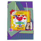Moyen Happy Birthday Comic Look Sac cadeau HAMbWG (Dos)