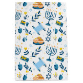 Moyen Happy Hanoukka Menorah Cadeau Sac (Devant)