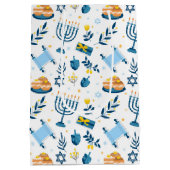 Moyen Happy Hanoukka Menorah Cadeau Sac (Dos)
