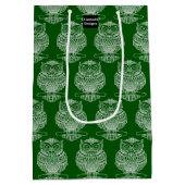 Moyen Hibou (vert foncé) - Sac cadeau (Dos)