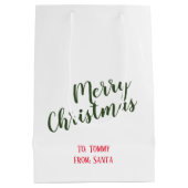 Moyen Joli sac cadeau Noël "Elf Watching" (Dos)